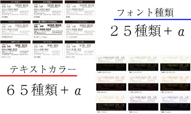 フォントや色