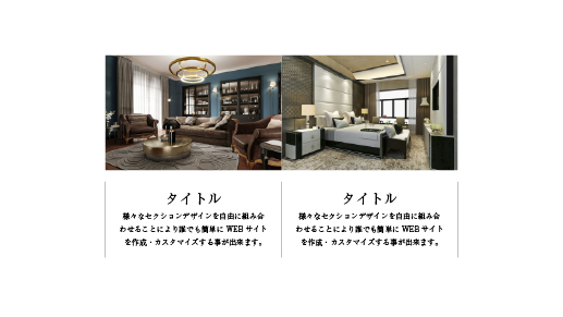 画像の下にテキスト横2列